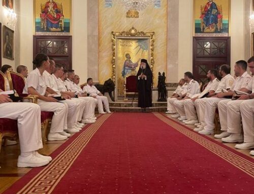 PETTY OFFICERS FROM THE ACADEMY OF THE HELLENIC NAVY VISIT HIS BEATITUDE THE PATRIARCH OF ALEXANDRIA